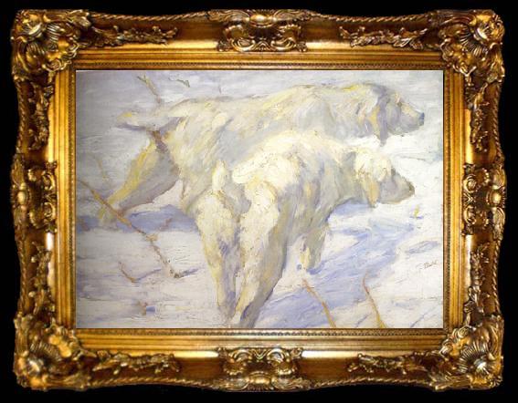 framed  Franz Marc Siberian Sheepdogs (mk34), ta009-2